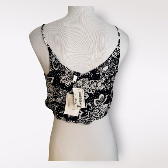 Patrons of Peace Floral Cropped Tank New - Picture 2 of 4